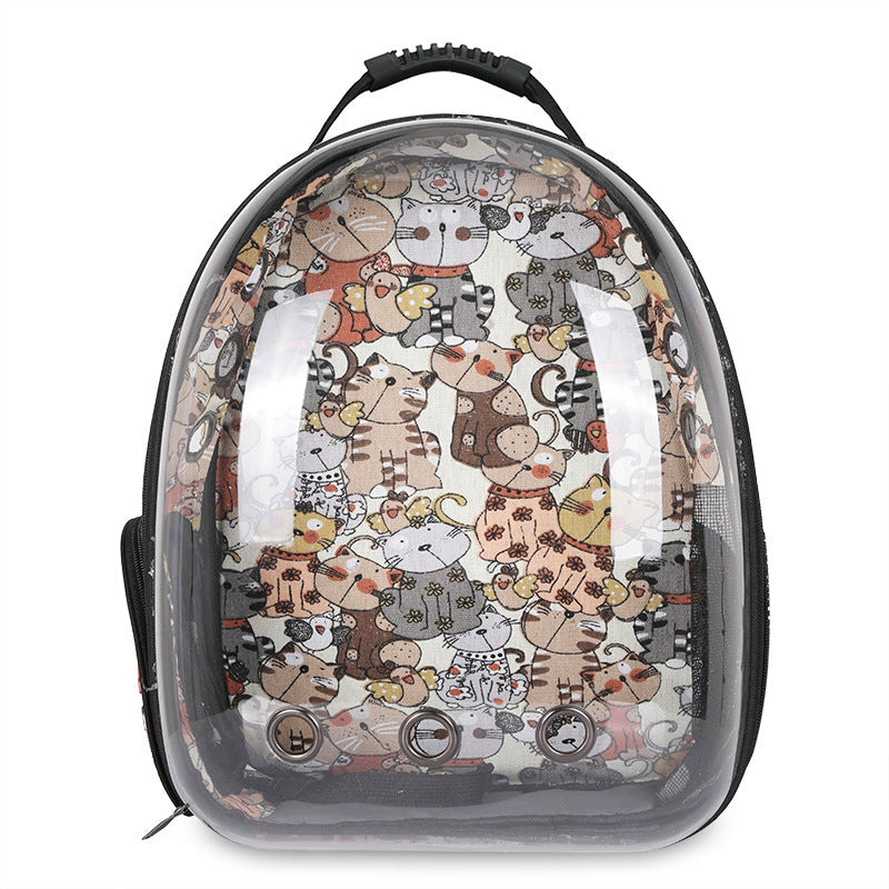 Sac à dos de transport transparent pour chat et chien