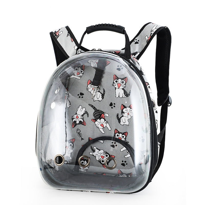 Sac à dos de transport transparent pour chat et chien
