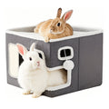 Multi-Level Hideaway Nest with Tunnels for Small Pets | Grey