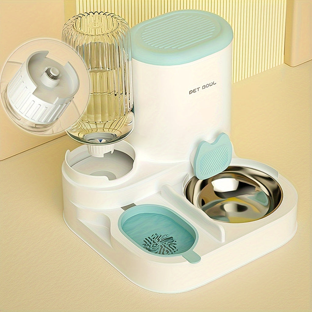 Distributeur automatique de nourriture et d'eau pour chat (2-en-1)
