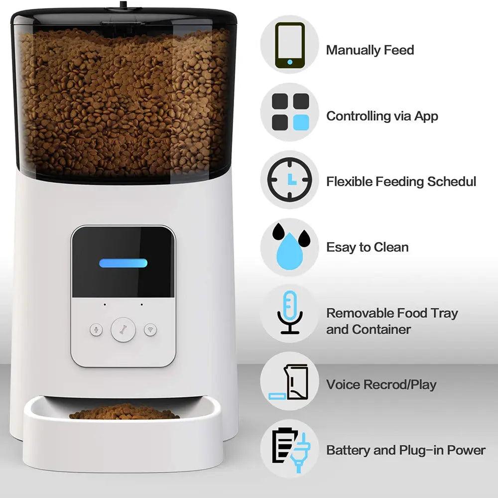 Distributeur Automatique Connecté WiFi pour Chat & Chien – 6L | Programmable