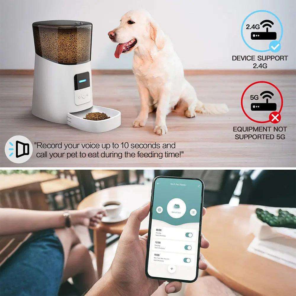 Distributeur Automatique Connecté WiFi pour Chat & Chien – 6L | Programmable