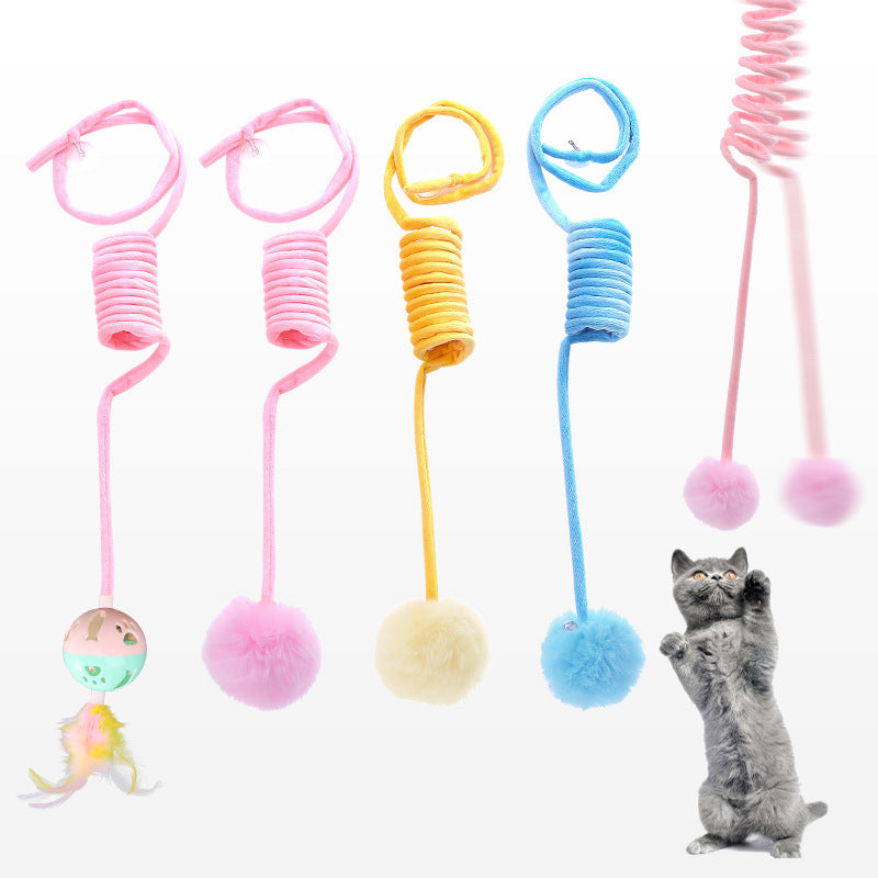 Jouet interactif pour chat en boule de poils de lapin