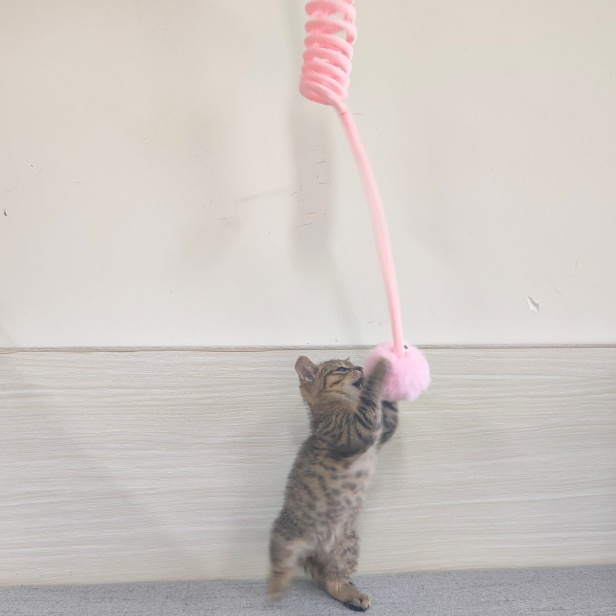 Jouet interactif pour chat en boule de poils de lapin