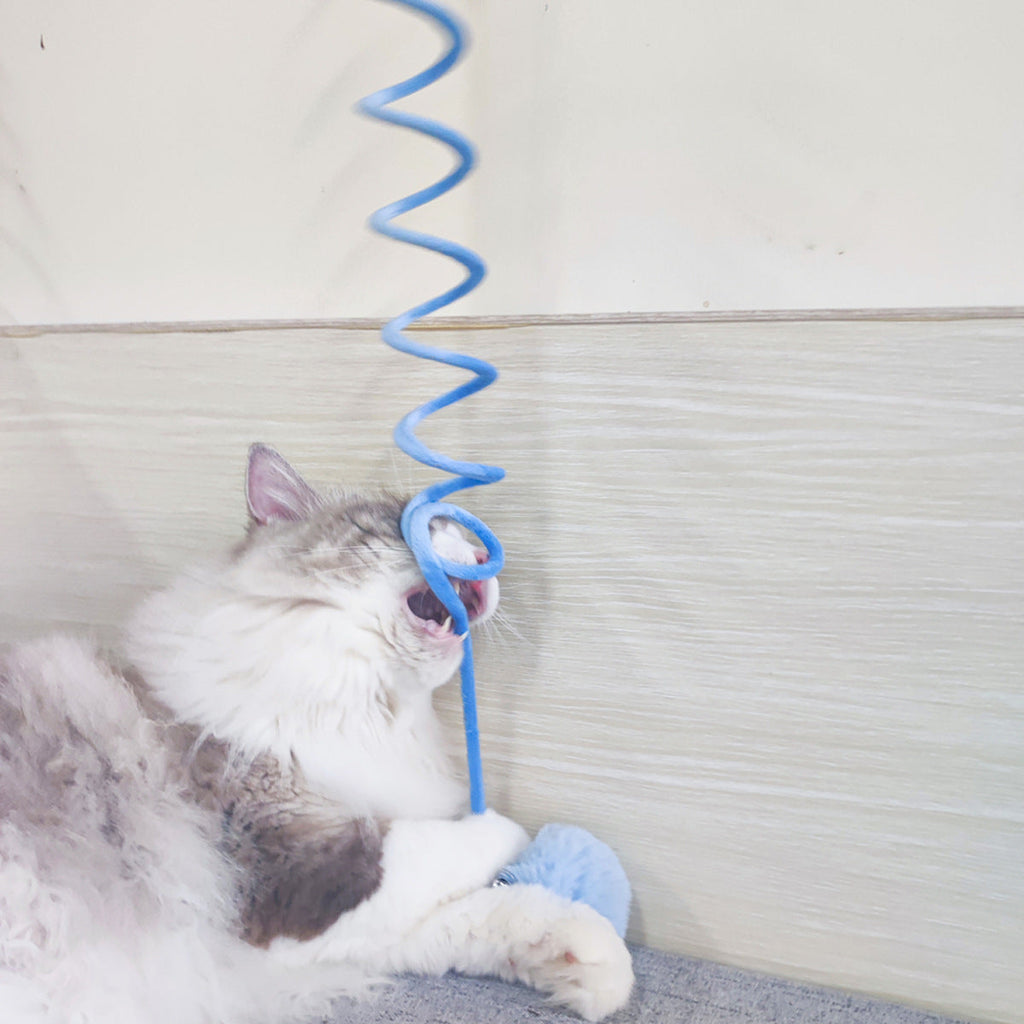 Jouet interactif pour chat en boule de poils de lapin