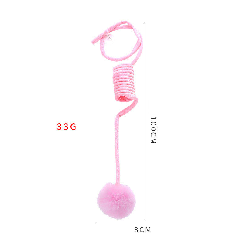 Jouet interactif pour chat en boule de poils de lapin