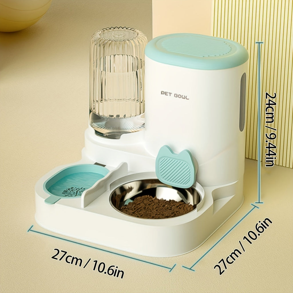 Distributeur automatique de nourriture et d'eau pour chat (2-en-1)