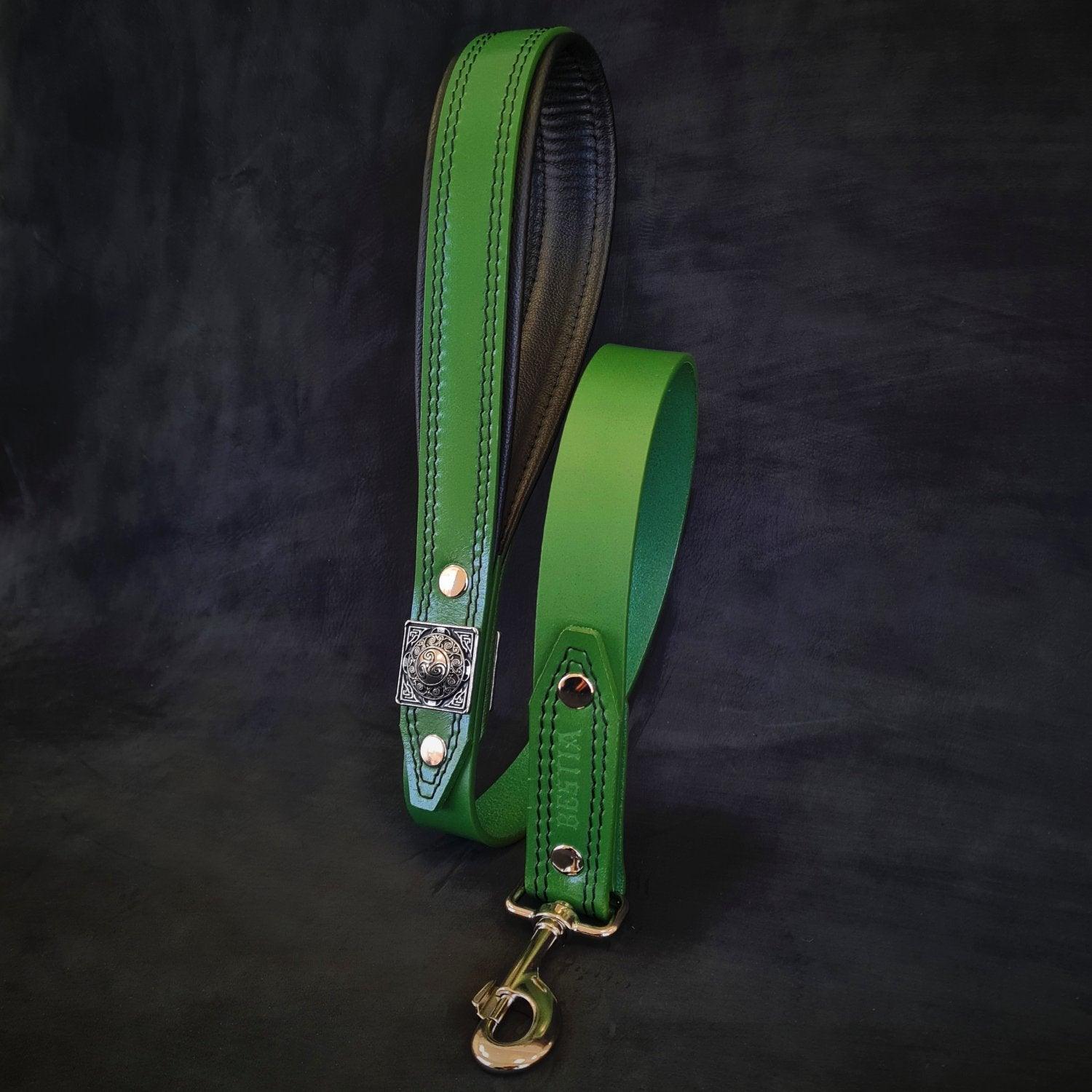 "Eros" Green Harness – Premium Leather Handmade | BESTIA | Sizes M to XXL