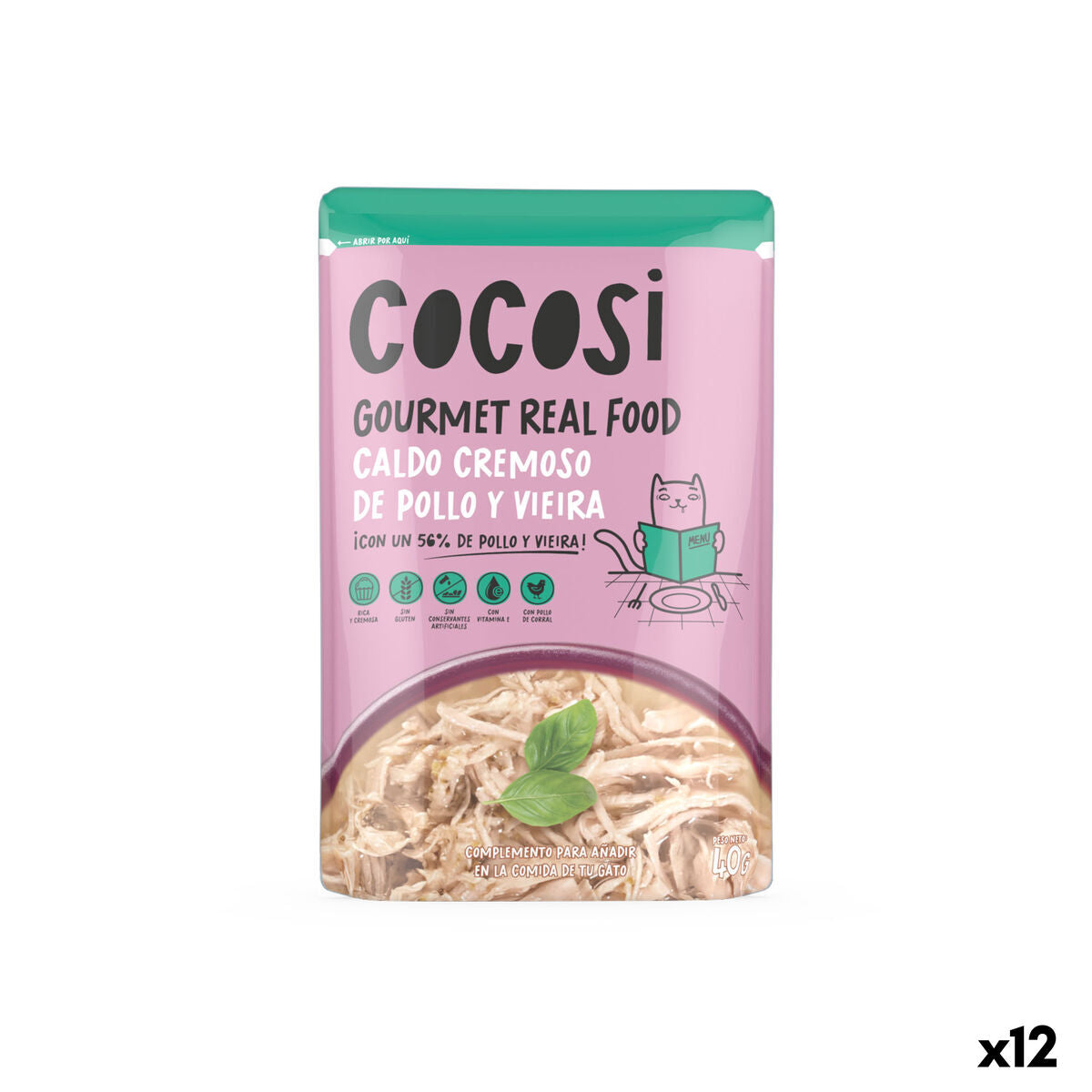 Gourmet Cat Food Cocosi Real Food – Real Chicken | 12 x 40 g Pack