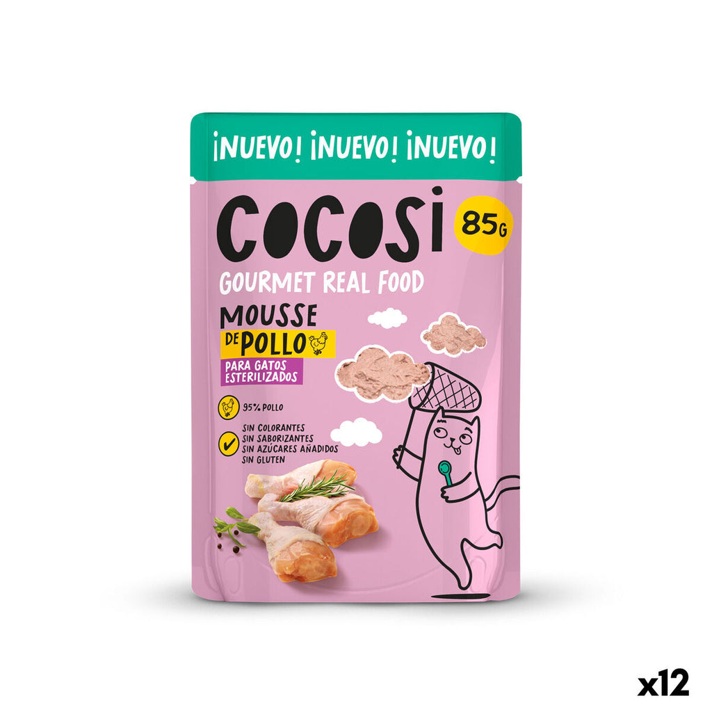 Nourriture gastronomique pour chats Cocosi – Au vrai poulet | Lot de 12 x 80 g