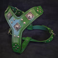 "Eros" Green Harness – Premium Leather Handmade | BESTIA | Sizes M to XXL
