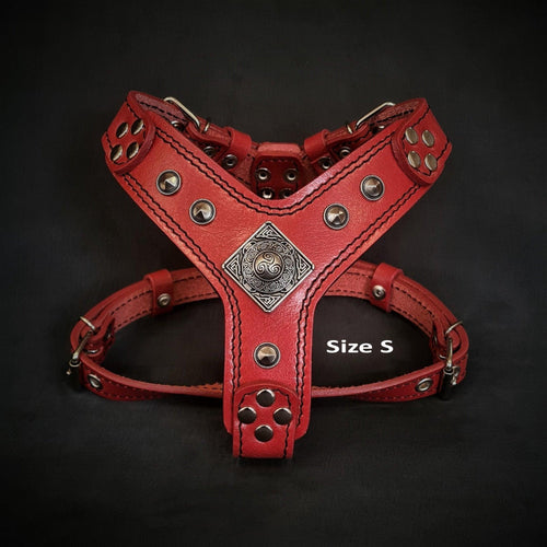 "Eros" Red Harness – Premium Handcrafted Leather | BESTIA | Sizes S-M